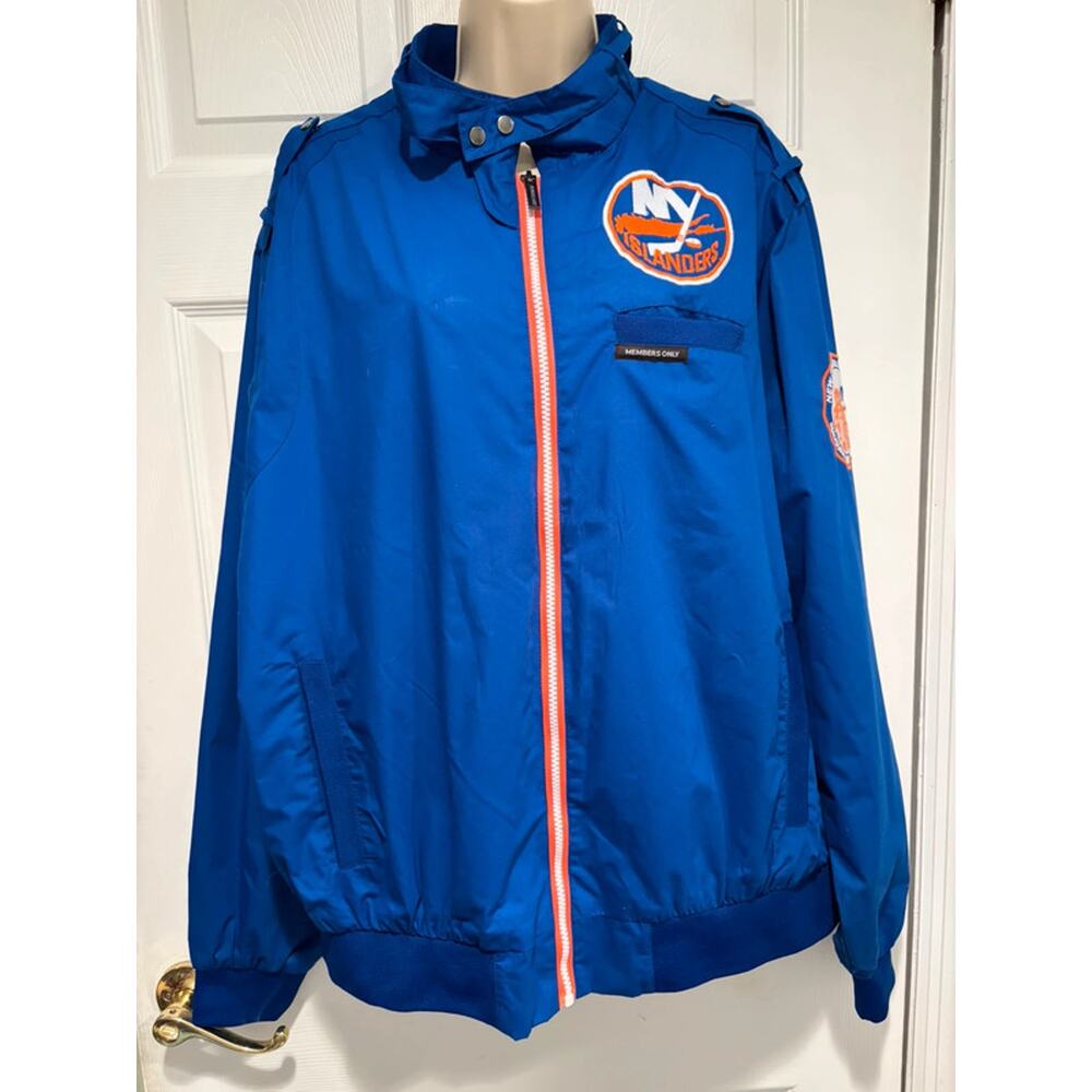 Members Only NY Islanders Jacket XL NHL 2021 Inaugural Season Blue NWT Hockey - Picture 2 of 16